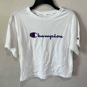 Champion Women's White Cropped T-Shirt